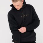 RUSTY BLACK HOODED FLEECE